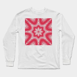 Pink and white abstract pattern background Long Sleeve T-Shirt